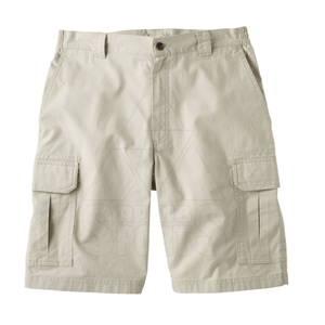 Shorts en toile pour hommes, décontractés, en coton respirant, durables, avec taille élastique et cordon de serrage, multi-poches, pour l'été et les activités de plein air - Product Image 1