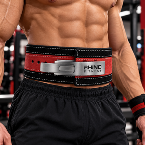 Ceinture de musculation réglable RHINO FITNESS avec boucle à dégagement rapide, soutien lombaire noir et rouge pour le fitness - Product Image 6