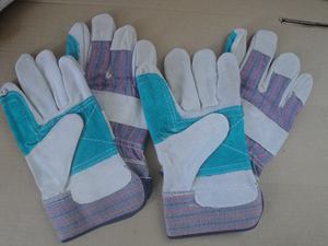 Gants de soudage en cuir GLOWING NEON INDUSTRY avec doublure en Kevlar, double paume, doigts fendus, résistants à la chaleur, testés contre les éclaboussures de métal fondu TIG - Product Image 2