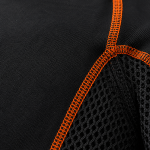 Warpro Men's <b>Compression</b> Rash Guard Short Sleeve Black Orange Quick Dry Spandex Polyester Workout <b>Shirt</b> Adult Size M - Product Image 6