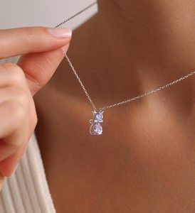 Colgante de Lujo Vintage Alexandrite para Mujer y Niña, Plata de Ley 925, Joyería Delicada Hecha a Mano, Regalo para Ella, Amante de los Gatos - Product Image 5