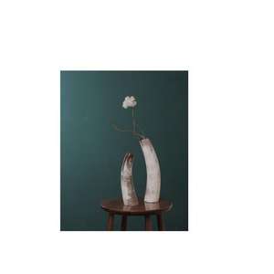 Juego de Jarrones de Flores de Cuerno de Búfalo Antiguo, Hechos a Mano, de Cuerno Natural, Adorno para el Hogar, Dos Tamaños, Estilo Rústico, Decorativo para Uso Doméstico - Product Image 2
