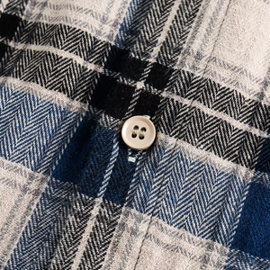 Camisas de Franela a Cuadros de Manga Larga Unisex de Algodón Teñido Personalizado con Ajuste Holgado y Efecto Desgastado, Transpirables y Suaves al Tacto, Estilo Urbano del Fabricante - Product Image 4