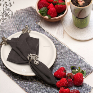 Vente chaude argent ancre en forme de rond de serviette métal cercle serviette boucle table décoration rond de serviette en gros quantité en vrac - Product Image 5