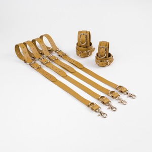 Custom Genuine Leather Bed Restraints Harness Straps High Quality Adjustable <b>Bondage</b> Cuffs Accessories RTTS-0126 - Product Image 3
