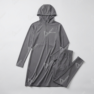 ชุดว่ายน้ำบุรกินีสำหรับผู้หญิง แขนยาว ระบายอากาศได้ดี  แบบสุภาพ  พร้อมเลกกิ้ง  กระชับพอดีตัว  ชุดว่ายน้ำสำหรับออกกำลังกาย - Product Image 2