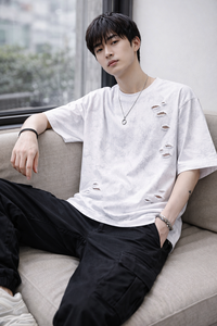 Mens <b>Tie</b>-Dye Oversized T-Shirt 220gsm Streetwear Cotton Tee OEM Private Label Supplier - Product Image 2