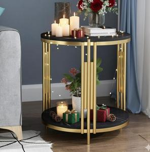 Modern Gold Frame Console <b>Table</b> <b>With</b> Tempered Glass Top And <b>Storage</b> Shelf For Living Room Furniture - Product Image 3