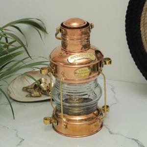 Lámpara de Queroseno de Latón Antiguo, Decoración Náutica Marítima, Lámpara de Aceite Leeds - Product Image 3