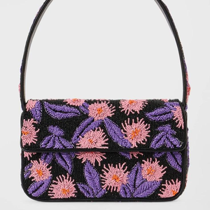 Indian Handmade Luxury <b>Crystal</b> Fashion Accessories Multicolor <b>Beaded</b> Baguette Bag Handle Durable Casual Handbag Local - Product Image 1