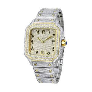 นาฬิกาข้อมือเพชรโมอิสซาไนต์ขายดีสำหรับผู้ชาย ดีไซน์หรูหราแบบ VVS Iced Out นาฬิกาควอตซ์สุดหรู ราคาไม่แพง - Product Image 1