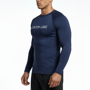 High Performance <b>Compression</b> <b>Shirt</b> Men Stretchable Gym Training Wear Manufacturer - Product Image 3