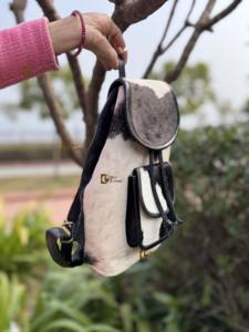 Mochila de estilo occidental de piel de vaca auténtica, mochilas escolares impermeables multiusos Unisex, producto a granel al por mayor de moda - Product Image 3