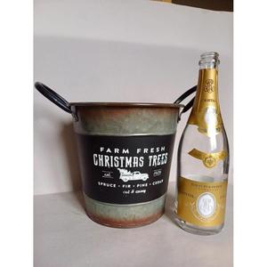 Seau à glace rustique avec poignées, designs personnalisables, qualité alimentaire, refroidisseur à champagne et vin, idéal pour les cadeaux de Noël et les fêtes - Product Image 5