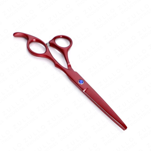 Professional Red Powder Coated <b>Barber</b> Scissors <b>Set</b> Stainless Steel Hair Cutting Shears with Custom Logo - Product Image 2
