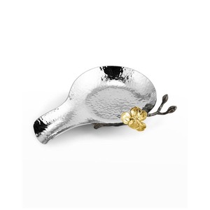 Juego de 3 Tazones de Servir de Acero Inoxidable de Lujo con Asa Floral Bañada en Oro y Acabado Espejo para Decoración de Mesa de Comedor - Product Image 4