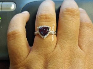 Anillo de Alexandrita Vintage, Anillo de Compromiso con Corte Trillón, Anillo de Promesa, Anillo con Piedra de Nacimiento de Junio, Regalo de Aniversario para Ella, anillo de promesa - Product Image 1