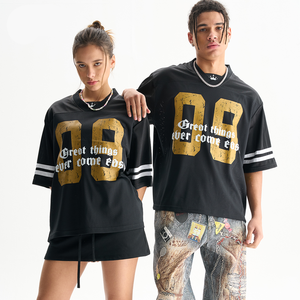 Camiseta Extra Grande Unisex Personalizada OEM, Jersey de Fútbol Vintage Premium - Product Image 6