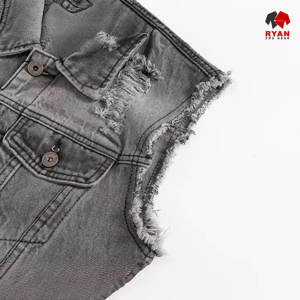 Gilet en jean personnalisé Ryan Pro Gear pour hommes, tissu confortable et respirant avec logo personnalisé, conception ODM OEM - Product Image 5