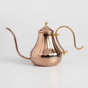 Magnifique théière en métal au design raffiné, finition or rose, pour les fêtes en intérieur, service de thé et de café, accessoires de cuisine pour la maison - Product Image 6