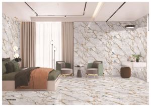 Azulejos de Porcelana con Aspecto de Mármol Blanco de Lujo, 60x120cm, en Espesores de 8.5mm y 9mm, para Interiores Modernos, Arquitectura Internacional - Product Image 6