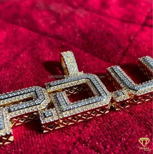 Custom " PDU " <b>Name</b> <b>Chain</b> Bling Pendant Gold Finish Hip Hop Necklace Trendy Jewelry Gift - Product Image 2