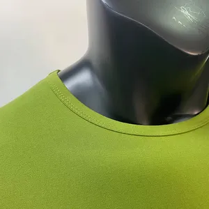 T-shirts pour hommes en coton et fibre de bambou de haute qualité OEM, logo personnalisé, col rond, décontractés, fitness, rose, blanc, surdimensionnés - Product Image 4