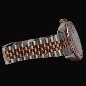 Relojes Mecánicos de Lujo al por Mayor con Esfera Negra, Fecha Automática, Bisel de Dos Tonos y Diamantes de Moissanita en Acero Inoxidable - Product Image 3