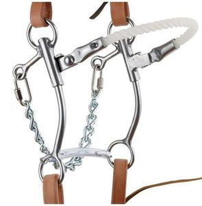 Reinsman Jim Warner Customizable Veterinary Combination Hackamore Bitless Snaffle Mouth SS Shanks Equestrian Horse <b>Bit</b> Product - Product Image 5