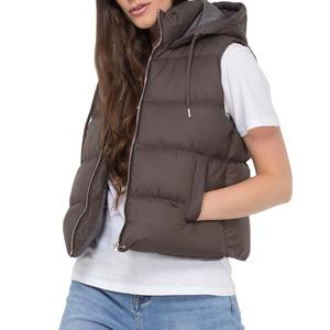 Chaleco Acolchado Impermeable Personalizado al por Mayor para Hombre, Chaqueta Casual Transpirable con Capucha y Cuello Alto, Relleno de Algodón, Colores y Logotipo Personalizados - Product Image 1