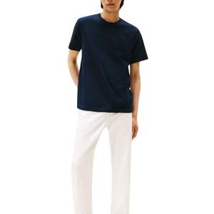 Camiseta de algodón personalizada al por mayor, la más vendida, holgada, informal, para hombre, OEM, de manga corta, de algodón y color liso - Product Image 5