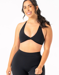 Women's Outdoor Beach Seamless High Support <b>Bra</b> Best for Yoga Workout Breathable <b>Halter</b> Deep V <b>Neck</b> Front Logo 2026 Wholesale - Product Image 5