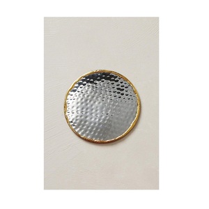 High Quality Aluminium and Brass Metal Gold Ivory Color Customized Tea Cup or <b>Glass</b> <b>Coasters</b> - Product Image 4