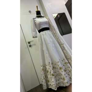 งานปาร์ตี้ lehenga choli zari และ sequins สวมใส่เครื่องประดับชาติพันธุ์อื่นๆ - Product Image 1