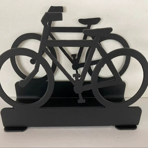 Porte-serviettes créatif noir en forme de cycle, idéal pour la table à manger, le comptoir ou la décoration de fête en plein air – Vente en gros depuis l'Inde - Product Image 1