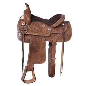 Selle de cheval western personnalisée en cuir avec arceau en bois, quincaillerie en laiton et assise souple pour l'équitation tout-terrain – Fabricant sur mesure - Product Image 3