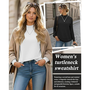 Sudadera Oversize de Cuello Alto a Rayas Rosa y Blanco para Mujer, Suéter Casual Personalizado para Dama, Sudadera con Hombros Caídos y Capucha Estilo Streetwear - Product Image 5