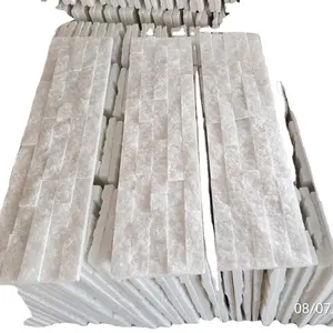 Z type stone Facade Wall Stone Crystal White Wall Cladding Tiles Slate Stone Veneers Natural