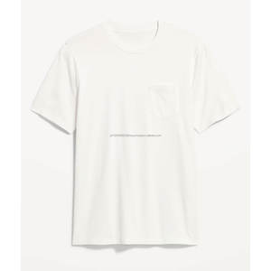 Camiseta de Hombre al por Mayor, 100% Algodón, Ligera, 320 GSM, Negra, Talla Grande, con Bolsillo Delantero, Impresión de Logotipo Personalizado - Product Image 4