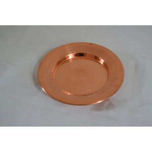 Assiettes et Plats en Cuivre Faits à la Main – Assiette de Présentation Ronde à Motif Martelé – Accessoires de Vaisselle Artisanaux - Product Image 5