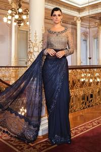 Sari indien et pakistanais au design attrayant pour femmes, pour mariage et occasions spéciales, en polyester, provenant d'un fournisseur indien - Product Image 3