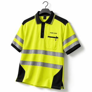 Polo de Seguridad de Alta Visibilidad Unisex, Ropa de Trabajo Reflectante, Tejido de Algodón, Impermeable, Ignífugo, Transpirable, OEM, ODM, Personalizable - Product Image 5