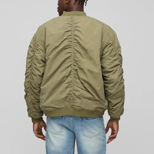 Manufacturer Custom Made Thick Cotton Nylon Polyester Zip up Windproof Varsity <b>Baseball</b> <b>Bomber</b> <b>Jacket</b> for Men - Product Image 5