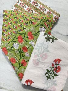 Tissu en coton imprimé à la main de Jaipur, tissu en coton imprimé à la main pour robes et fournisseur direct d'usine, impression personnalisée en gros - Product Image 3