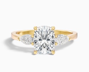Cushion Cut Moissanite Gemstone <b>Ring</b> <b>925</b> Sterling <b>Silver</b> White Gold Plated Luxury Engagement Wedding Party <b>Ring</b> - Product Image 1