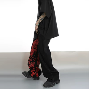 Baggy Jeans Hip Hop Jeans Personalized Printed Fashion Casual Pants for Women - Product Image 4