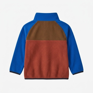 Sudadera con Cuello Alto y Cierre de Cremallera de un Cuarto para Niños, con Bloques de Color, de Forro Polar, Manga Larga, Chaqueta Abrigada - Product Image 3