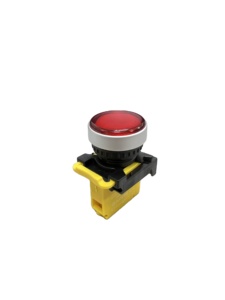 22mm LED Pilot Signal Indicator <b>Lamp</b> with Metal Head IP54 Rated Changeable Color 24V/110V/220V Plastic Body - Product Image 2