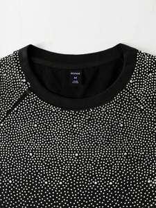 Camisetas de Hombre con Gráficos de Diamantes de Imitación, Cuello Redondo de Algodón, Diseño Personalizado con Estampado Frontal, Corte Regular, Fabricación Personalizada - Product Image 4