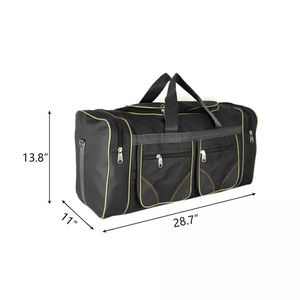 New Arrival 2026 Unisex Gym Duffel <b>Bag</b> 30-40L Nylon Zipper Closure Soft Handle Large Capacity Casual Solid <b>Navy</b> Blue Design - Product Image 4